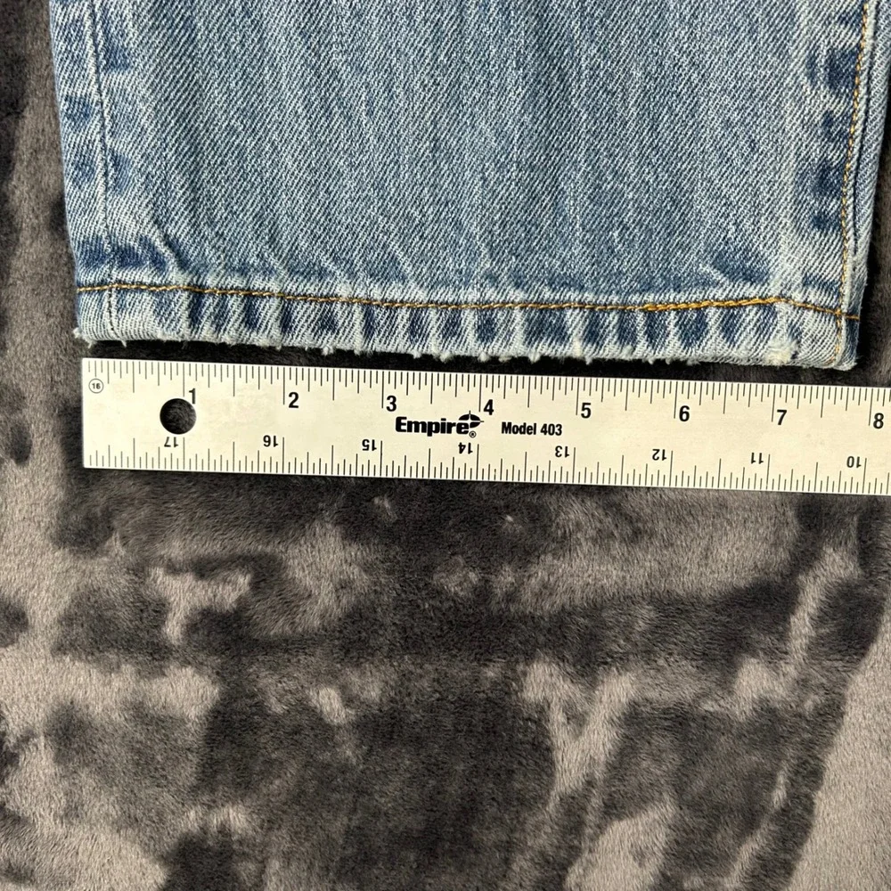 Levi's 501 Original Fit Jeans Mens 33x32 Light Wash Blue Button Fly Straight Leg